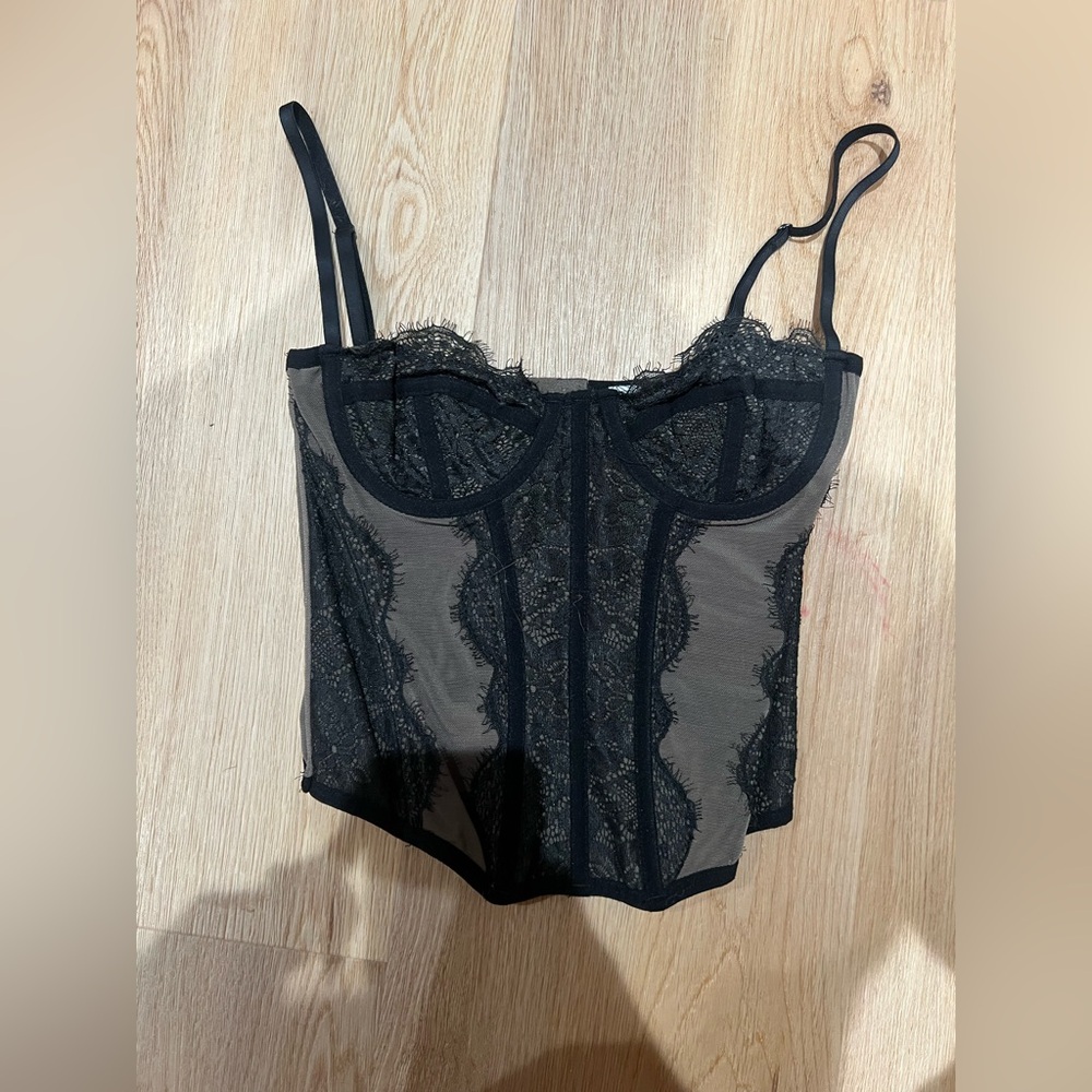 Urban Outfitters Black Lace Corset